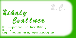 mihaly csallner business card