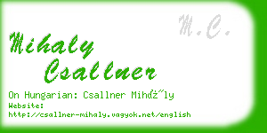 mihaly csallner business card